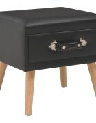 vidaXL Нощно шкафче черно 40x35x40 см изкуствена кожа