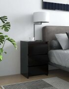 vidaXL Нощно шкафче черно 40x35x625 см инженерно дърво