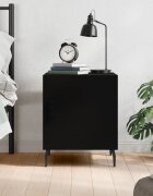 vidaXL Нощно шкафче черно 40x40x50 см инженерно дърво