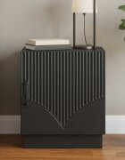 vidaXL Нощно шкафче Черно 43 x 345 x 47 см Инженерна дървесина