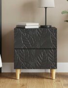 vidaXL Нощно шкафче Черно 43 x 345 x 48 см Инженерна дървесина