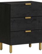 vidaXL Нощно шкафче черно 50x33x62 см инженерно дърво