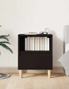 vidaXL Нощно шкафче черно40x35x50 см