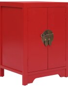 vidaXL Нощно шкафче червено 38x28x52 см дърво от пауловния