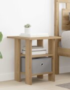 vidaXL Нощно шкафче Дъб 41 x 40 x 45 см Инженерна дървесина