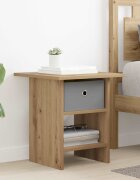 vidaXL Нощно шкафче Дъб 41 x 40 x 45 см Инженерна дървесина