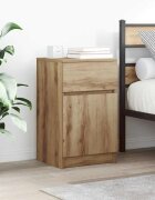 vidaXL Нощно шкафче дъб артизан 39x35x65 см инженерно дърво