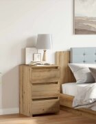 vidaXL Нощно шкафче дъб артизан 40x35x625 см инженерно дърво