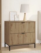 vidaXL Нощно шкафче дъб артизан 63.5 x 36 x 61 см Инженерна дървесина