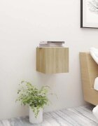 vidaXL Нощно шкафче дъб сонома 305x30x30 см инженерно дърво