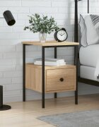 vidaXL Нощно шкафче дъб сонома 34x36x50 см инженерно дърво