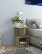 vidaXL Нощно шкафче дъб сонома 35x35x55 см инженерно дърво