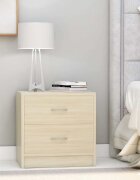 vidaXL Нощно шкафче дъб сонома 40x30x40 см инженерно дърво