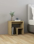 vidaXL Нощно шкафче дъб сонома 40x30x40 см инженерно дърво