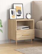 vidaXL Нощно шкафче дъб сонома 40x35x475 см инженерно дърво