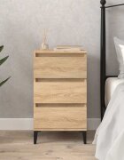 vidaXL Нощно шкафче дъб сонома 40x35x70 см инженерно дърво