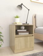 vidaXL Нощно шкафче дъб сонома 40x40x50 см инженерно дърво