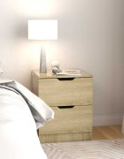 vidaXL Нощно шкафче дъб сонома 40x40x50 см ПДЧ