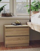 vidaXL Нощно шкафче дъб сонома 50x39x435 см инженерно дърво