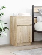 vidaXL Нощно шкафче дъб сонома инженерно дърво 39x35x65 см