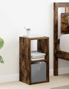 vidaXL Нощно шкафче Димян дъб 255 x 22 x 495 см Инженерна дървесина