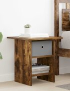 vidaXL Нощно шкафче Димян дъб 41 x 40 x 45 см Инженерна дървесина
