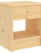 vidaXL Нощно шкафче естествен 35x30x40 см бор масив