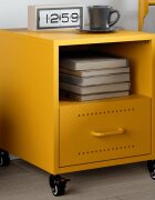 vidaXL Нощно шкафче горчица жълто 36x39x435 см стомана
