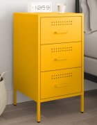 vidaXL Нощно шкафче горчица жълто 36x39x68 см стомана