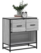 vidaXL Нощно шкафче Grey Sonoma 60x31x60 cm Обработено дърво и метал