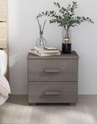 vidaXL Нощно шкафче HAMAR светлосиво 40x35x445 см бор масив