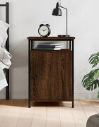 vidaXL Нощно шкафче кафяв дъб 40x42x60 см инженерно дърво