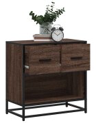 vidaXL Нощно шкафче Кафяв дъб 60x31x60 cm Изработена дървесина и метал