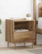 vidaXL Нощно шкафче Кафяво 40 x 35 x 475 см Инженерна дървесина