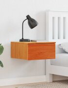 vidaXL Нощно шкафче Кафяво с восъчно покритие 37 x 35 x 185 см