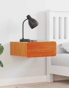 vidaXL Нощно шкафче Кафяво с восъчно покритие 39 x 34 x 165 см