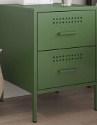 vidaXL Нощно шкафче маслиненозелено 36x39x505 см стомана