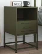 vidaXL Нощно шкафче маслиненозелено 36x39x605 см стомана