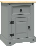 vidaXL Нощно шкафче мексикански бор стил Корона 53x39x67 cм