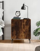 vidaXL Нощно шкафче опушен дъб 40x40x50 см инженерно дърво