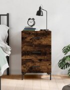 vidaXL Нощно шкафче опушен дъб 40x40x66 см инженерно дърво