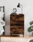 vidaXL Нощно шкафче опушен дъб 40x40x66 см инженерно дърво