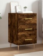 vidaXL Нощно шкафче опушен дъб 40x40x66 см инженерно дърво