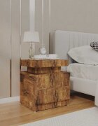 vidaXL Нощно шкафче опушен дъб 45x35x52 см инженерно дърво