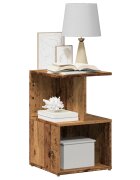 vidaXL Нощно шкафче от старо дърво 35x35x55 cm Инженерна дървесина