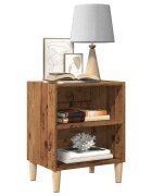 vidaXL Нощно шкафче от старо дърво 40x30x50 cm Инженерна дървесина