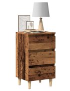 vidaXL Нощно шкафче от старо дърво 40x35x69 cm Инженерна дървесина