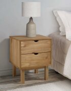 vidaXL Нощно шкафче OTTA 45x39x57 см борово дърво масив