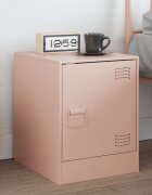 vidaXL Нощно шкафче розово 345x39x44 см стомана