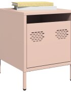 vidaXL Нощно шкафче розово 35x39x435 см стомана